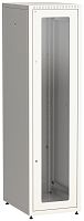 ITK Шкаф сетевой напольный LINEA E 47U 600х800мм стеклянная передняя дверь задняя металлическая серый | код LE35-47U68-GM | IEK